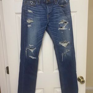 blue jean with broken
